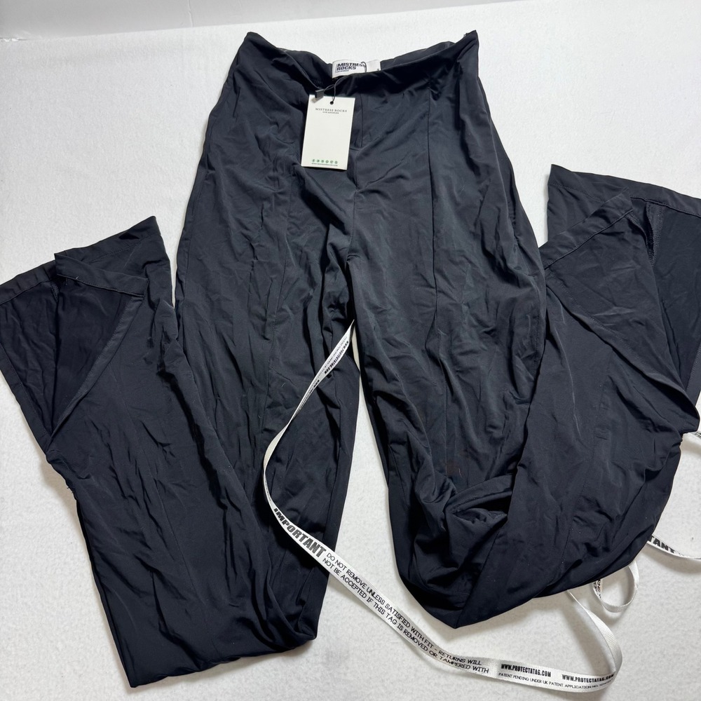 Mistress Rocks All In Black High Waisted Stretch Trousers Women Size S New